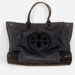 Large Black Tory Burch Ella Tote